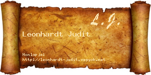 Leonhardt Judit névjegykártya